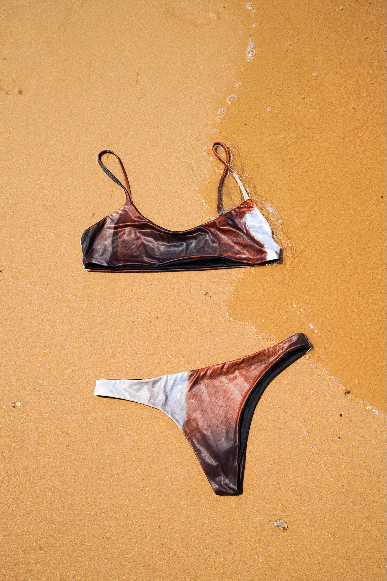 Horse Fur\Black Reversible Bikini