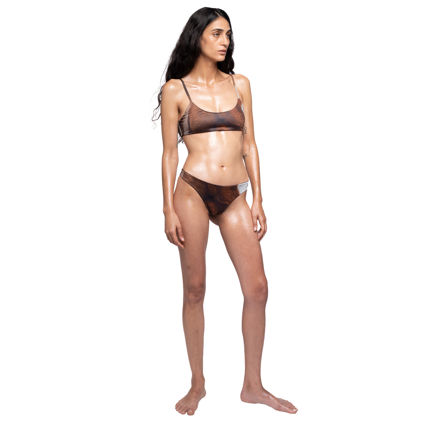 Horse Fur\Black Reversible Bikini