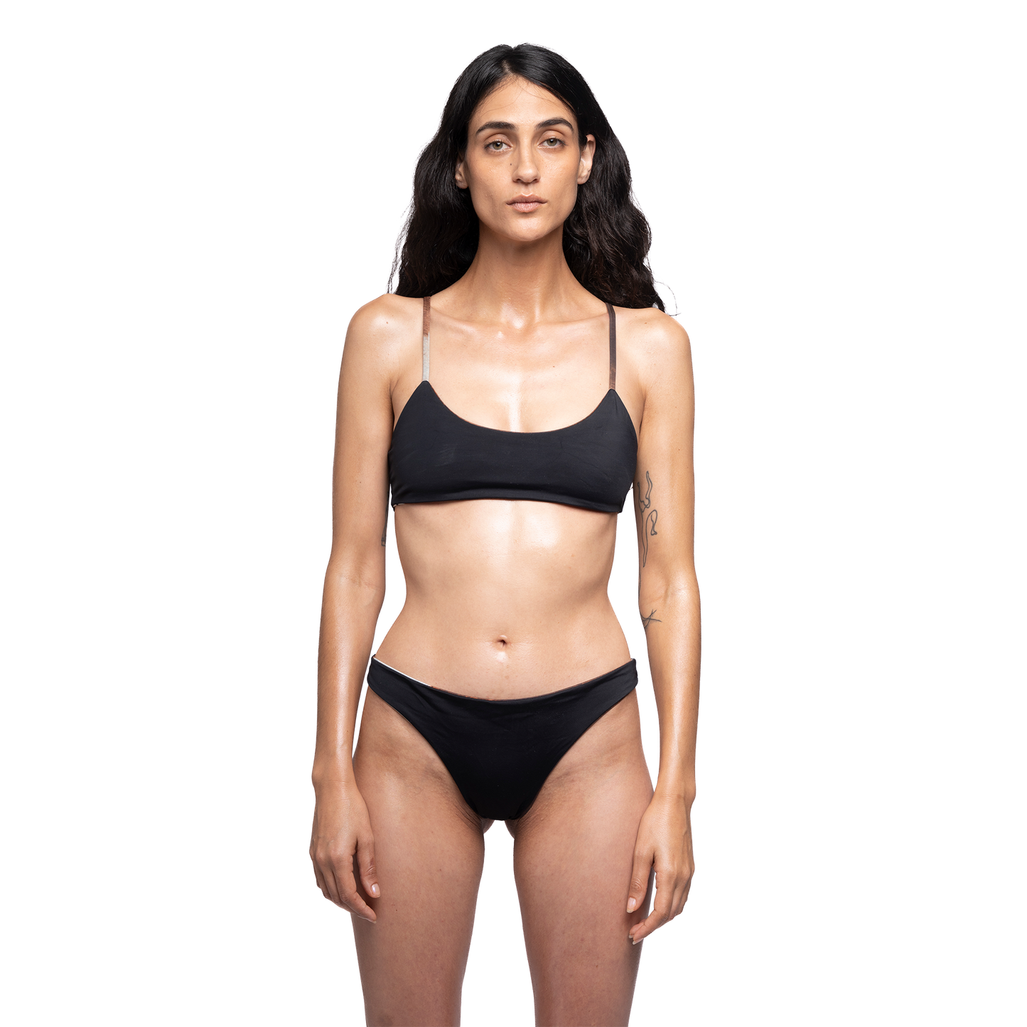Horse Fur\Black Reversible Bikini