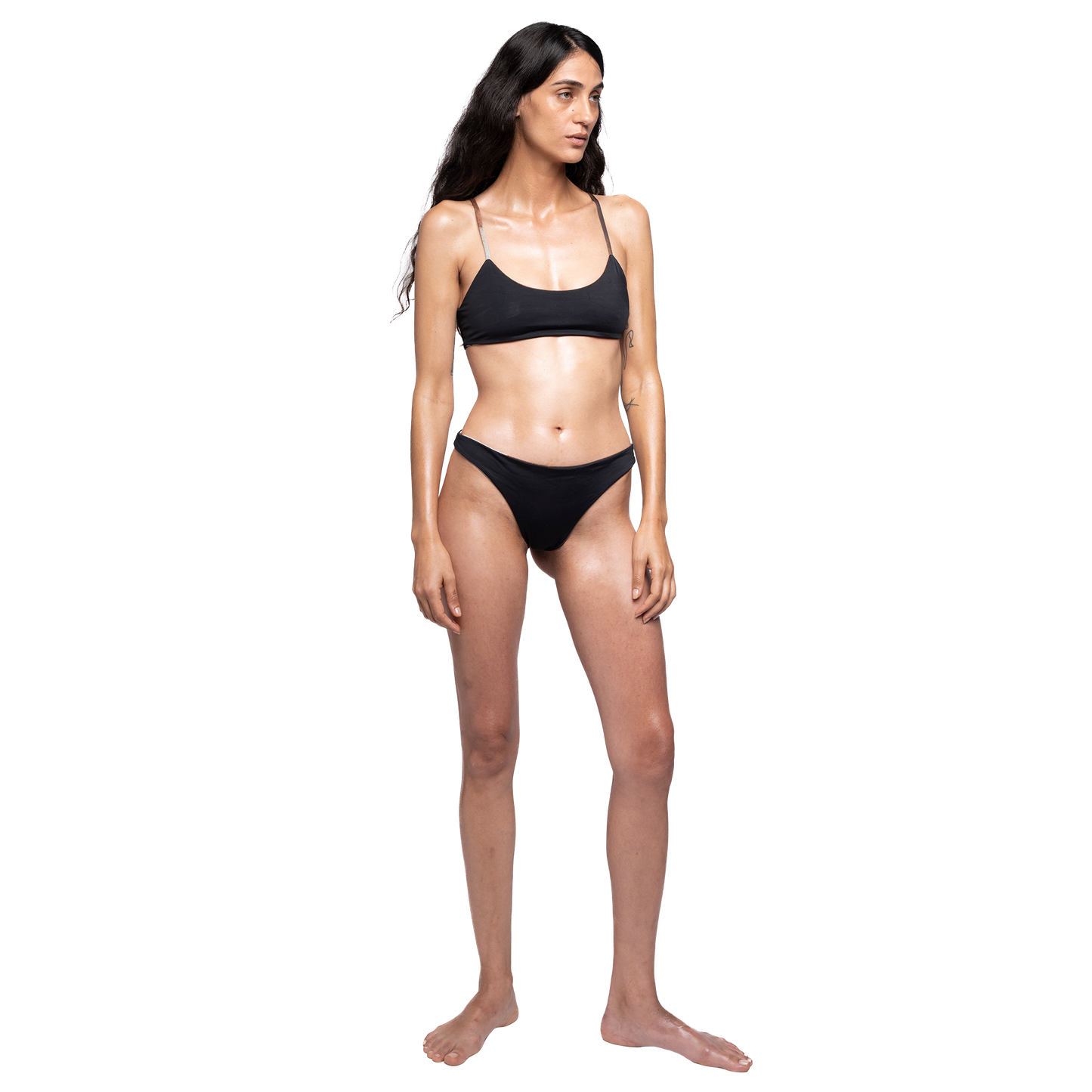 Horse Fur\Black Reversible Bikini